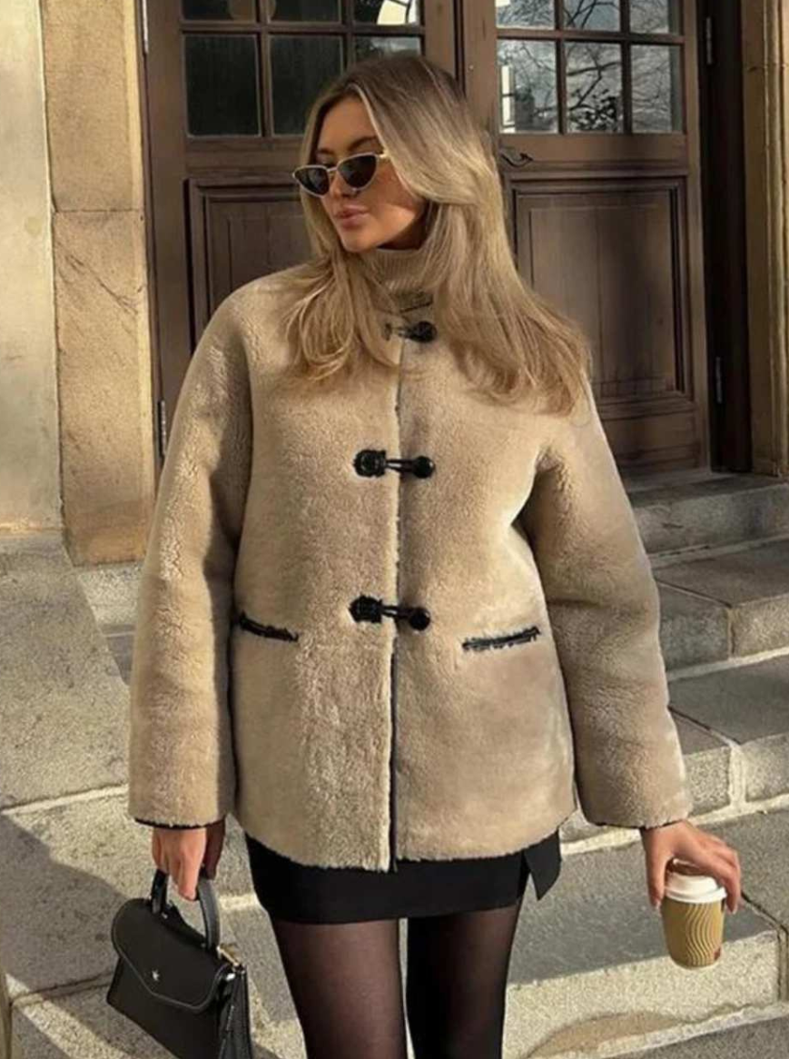 Casaco Feminino De Lã peluciado Lina