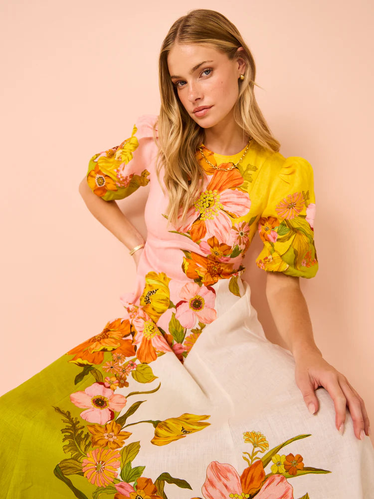 Vestido Longo Roma Flora