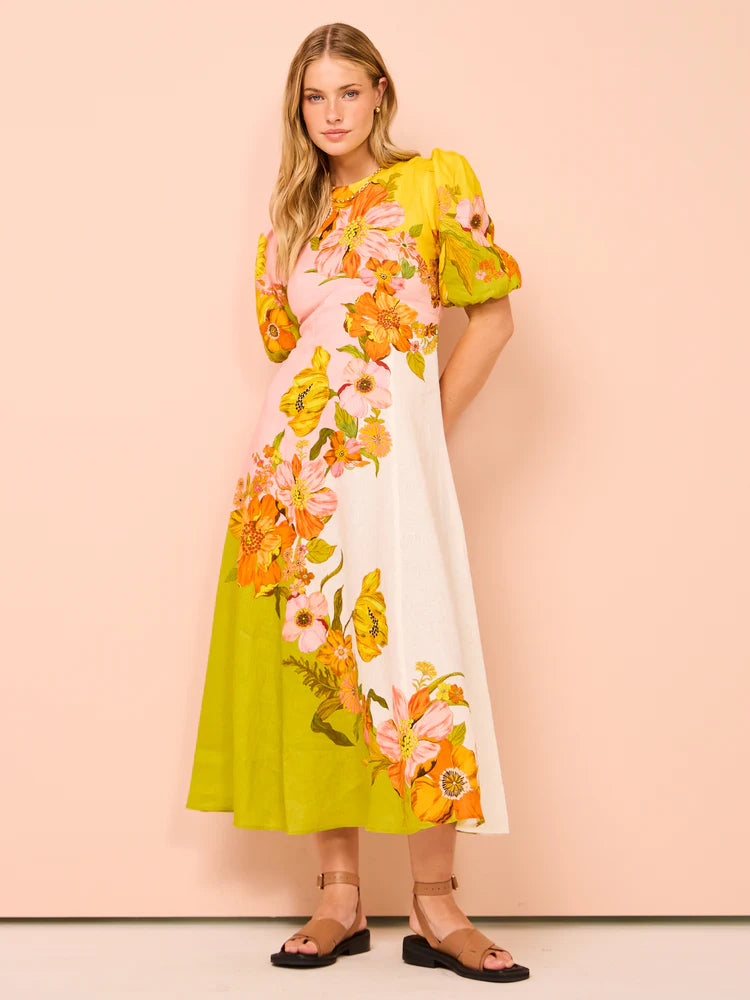 Vestido Longo Roma Flora