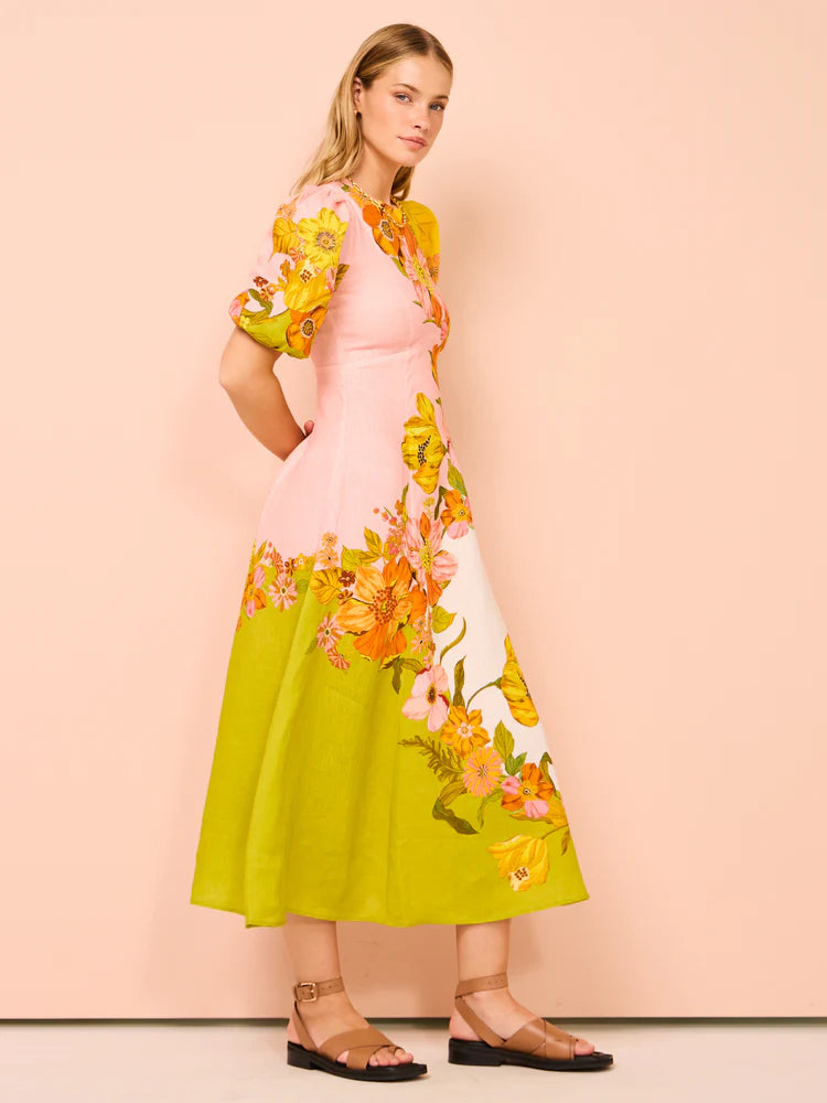 Vestido Longo Roma Flora