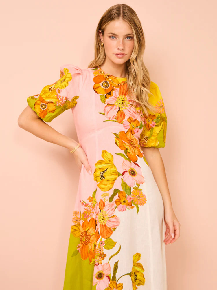 Vestido Longo Roma Flora