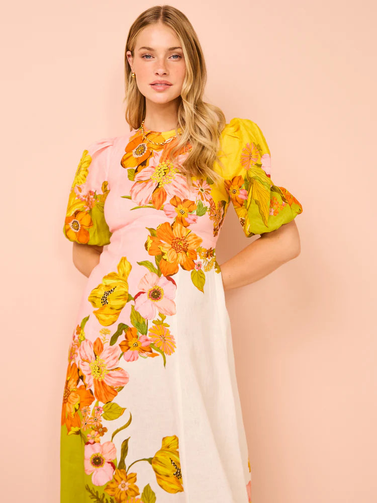 Vestido Longo Roma Flora