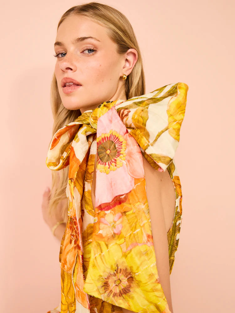 Vestido Longo Flora um Ombro