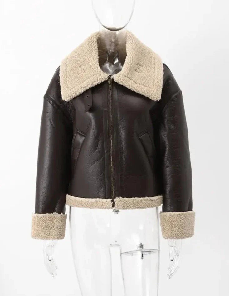 Jaqueta Feminina de Couro Lina