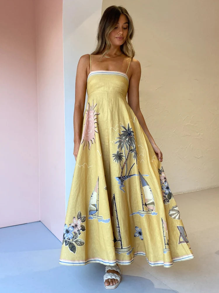 Vestido Longo Positano Fabiana Ragazze