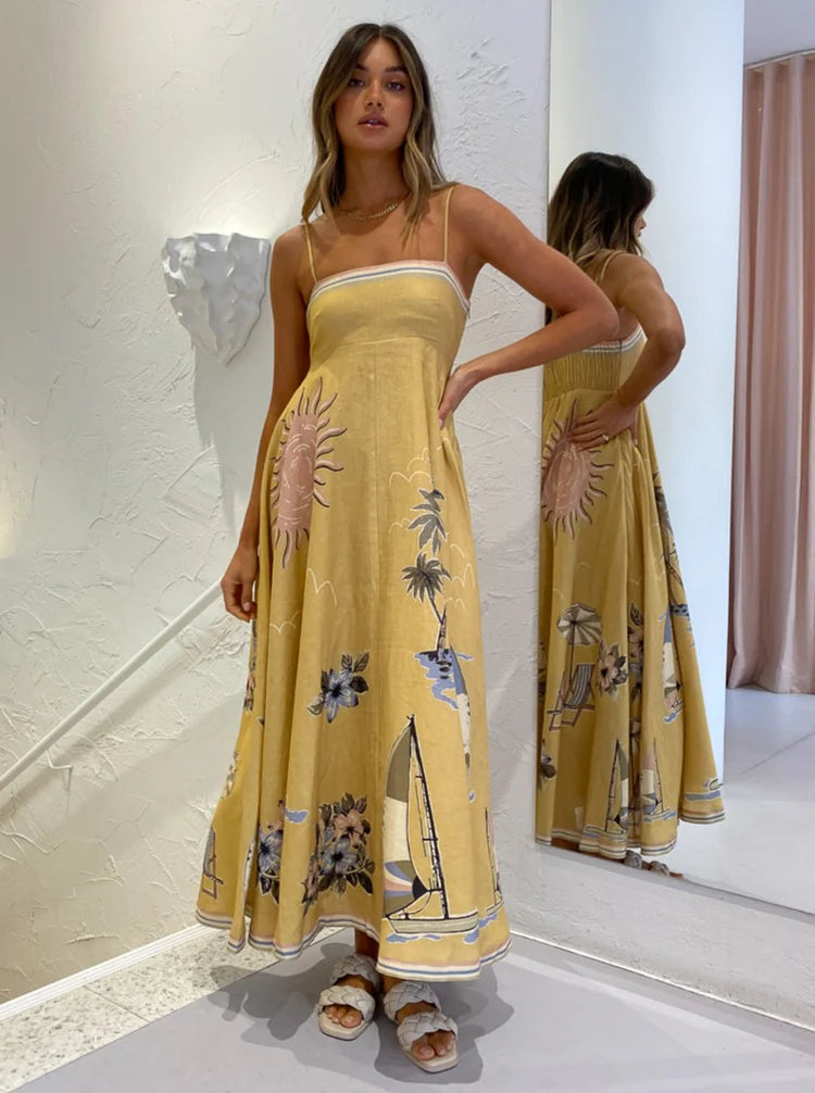 Vestido Longo Positano Fabiana Ragazze