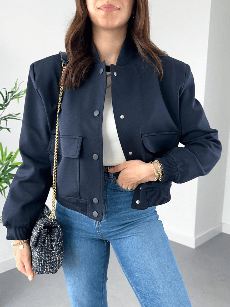 Jaqueta Feminina Bomber Cargo Glam