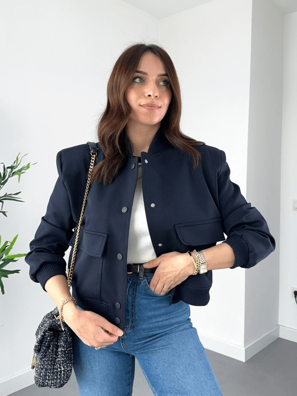 Jaqueta Feminina Bomber Cargo Glam