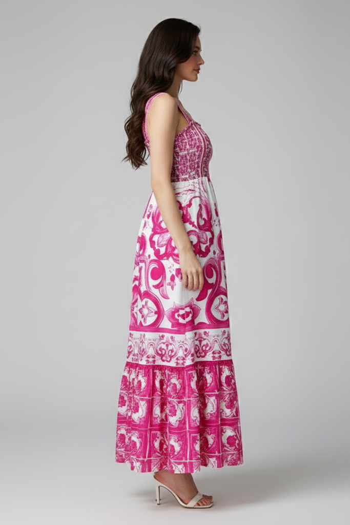 Modelo virada para o lado direito