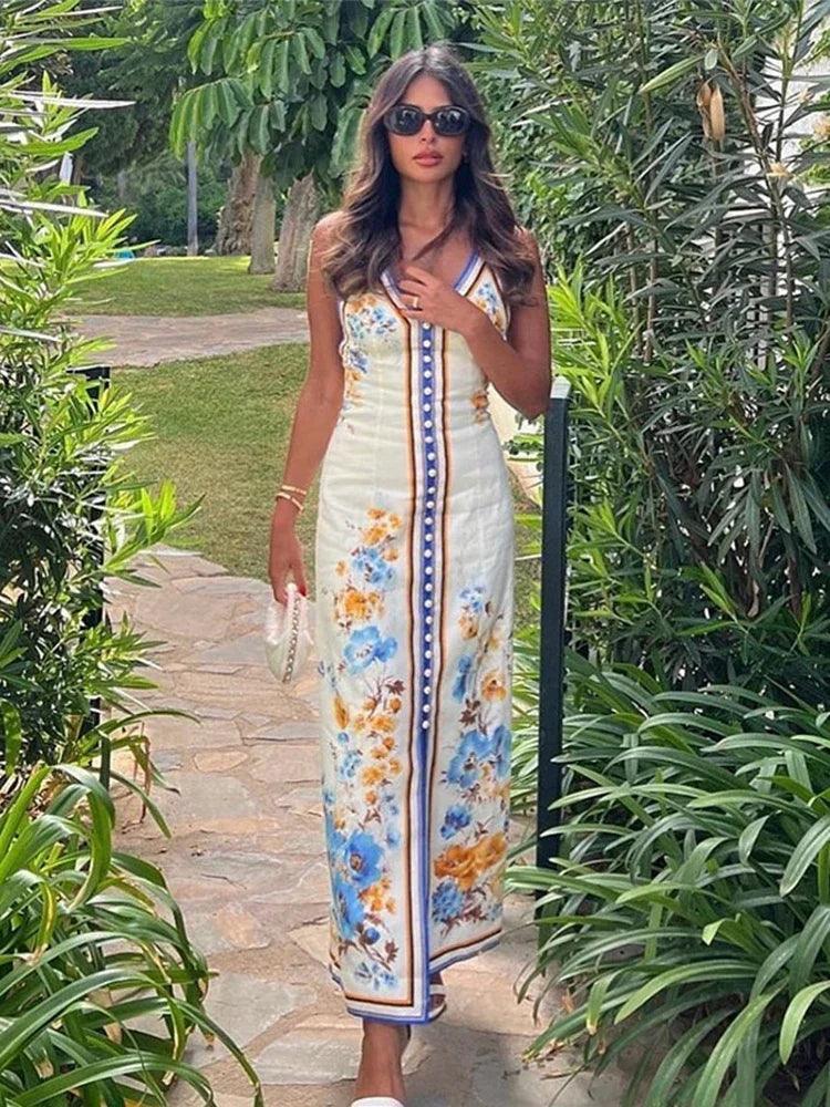 Vestido Longo Capri Azure