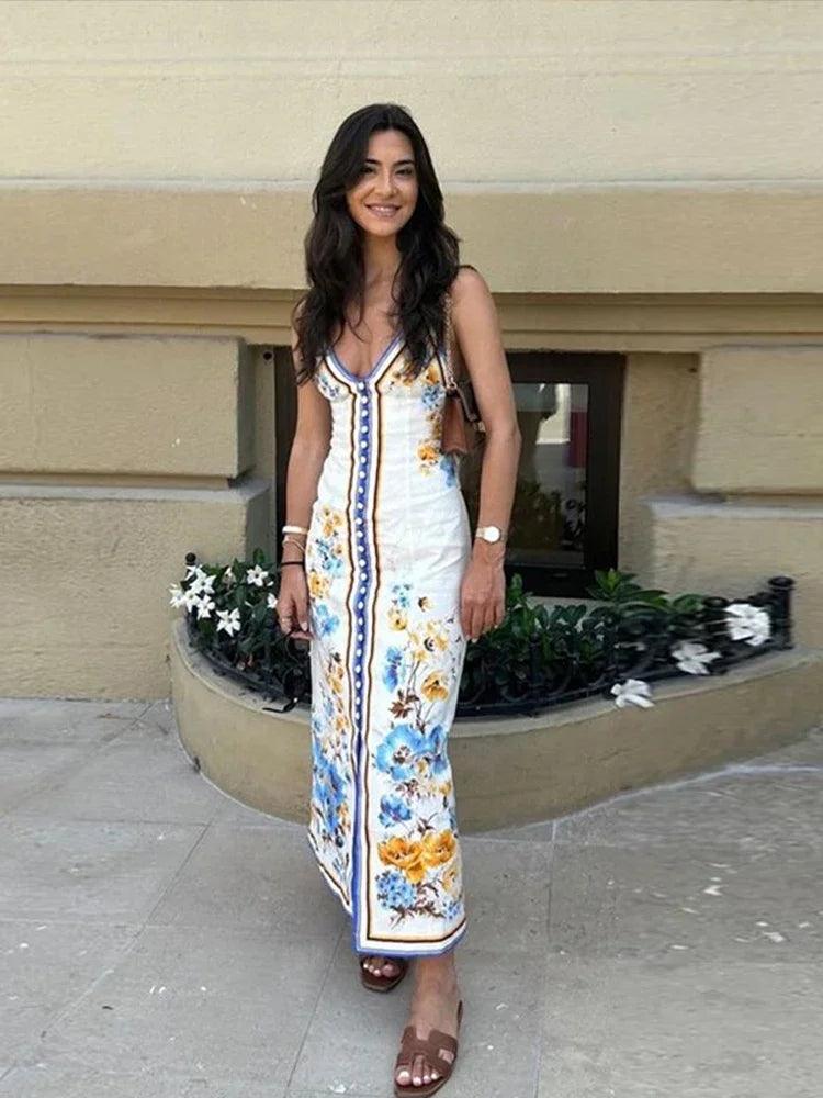 Vestido Longo Capri Azure