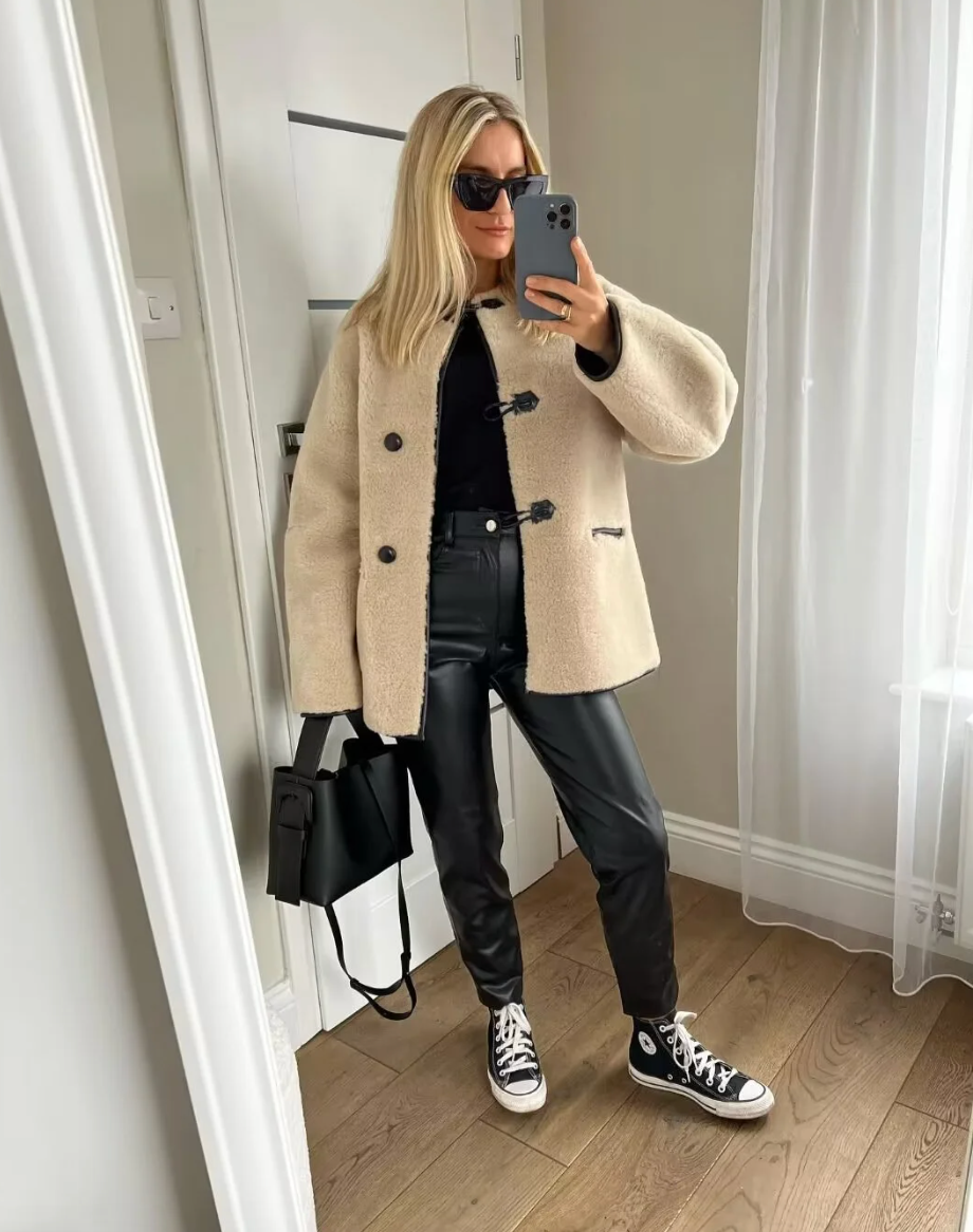 Casaco Feminino De Lã peluciado Lina