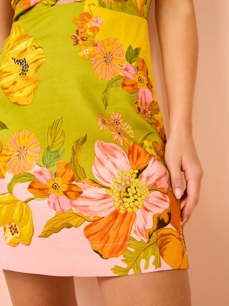 Vestido Curto Feminino Verão Flora