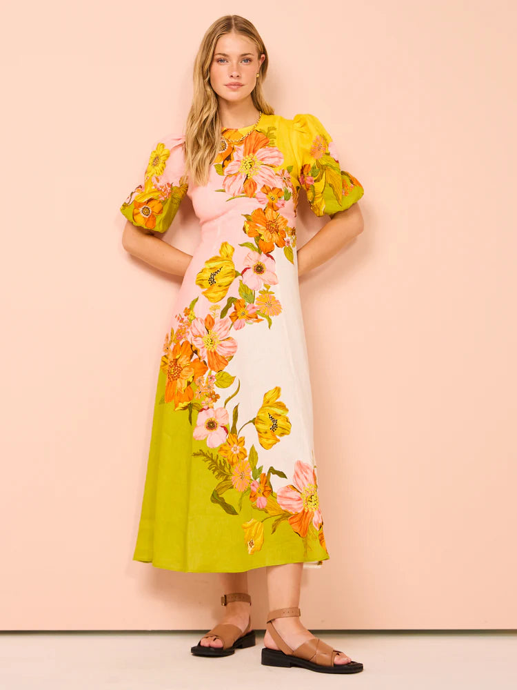 Vestido Longo Roma Flora