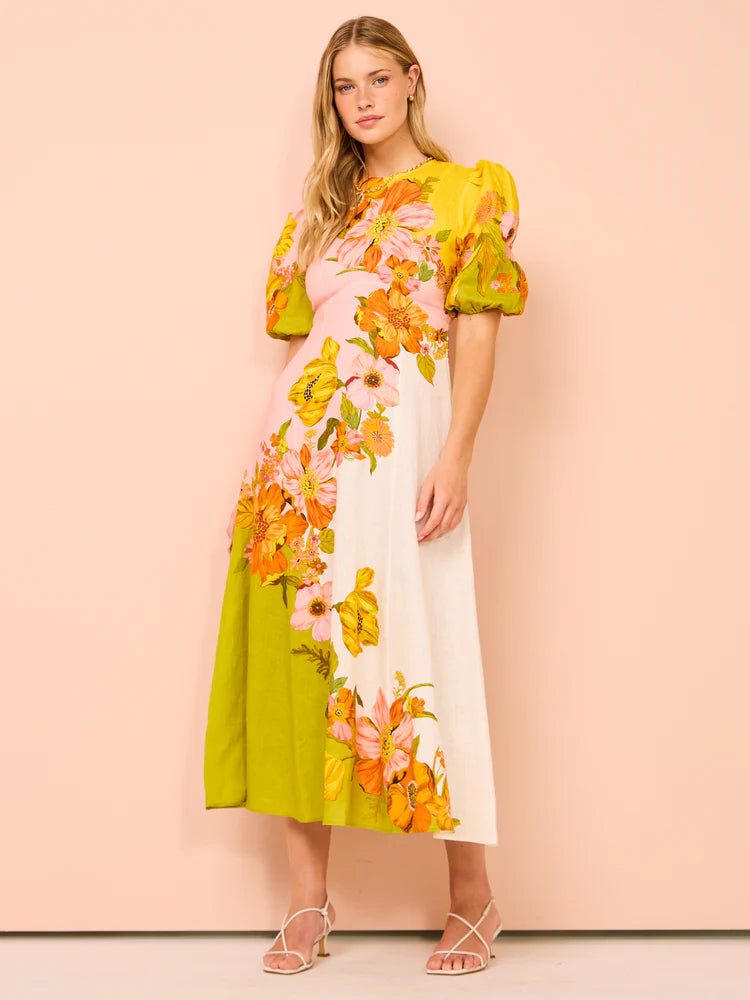 Vestido Longo Roma Flora