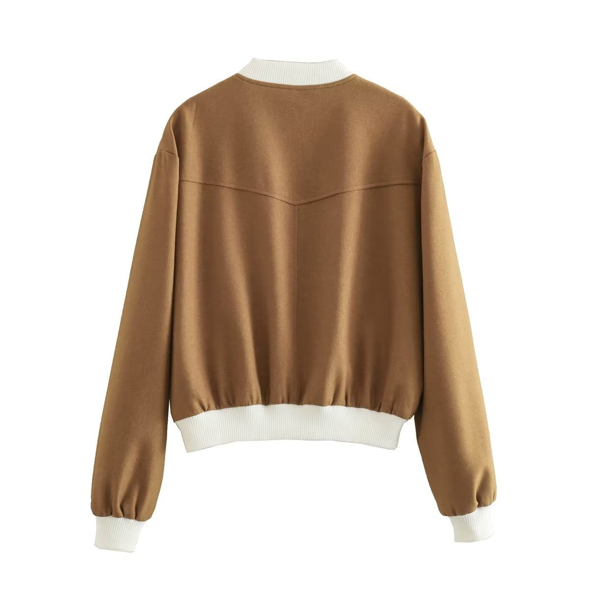 Jaqueta Feminina De Lã Contrast