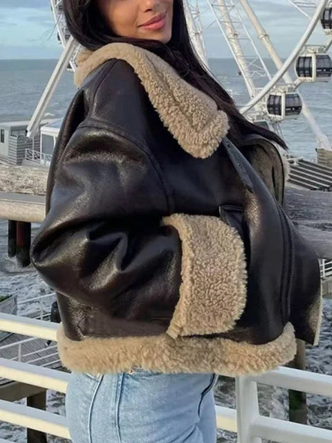 Jaqueta Feminina de Couro Lina
