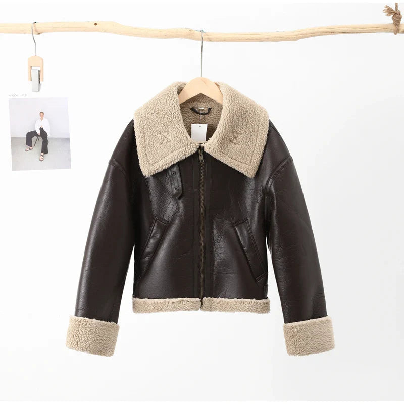 Jaqueta Feminina de Couro Lina