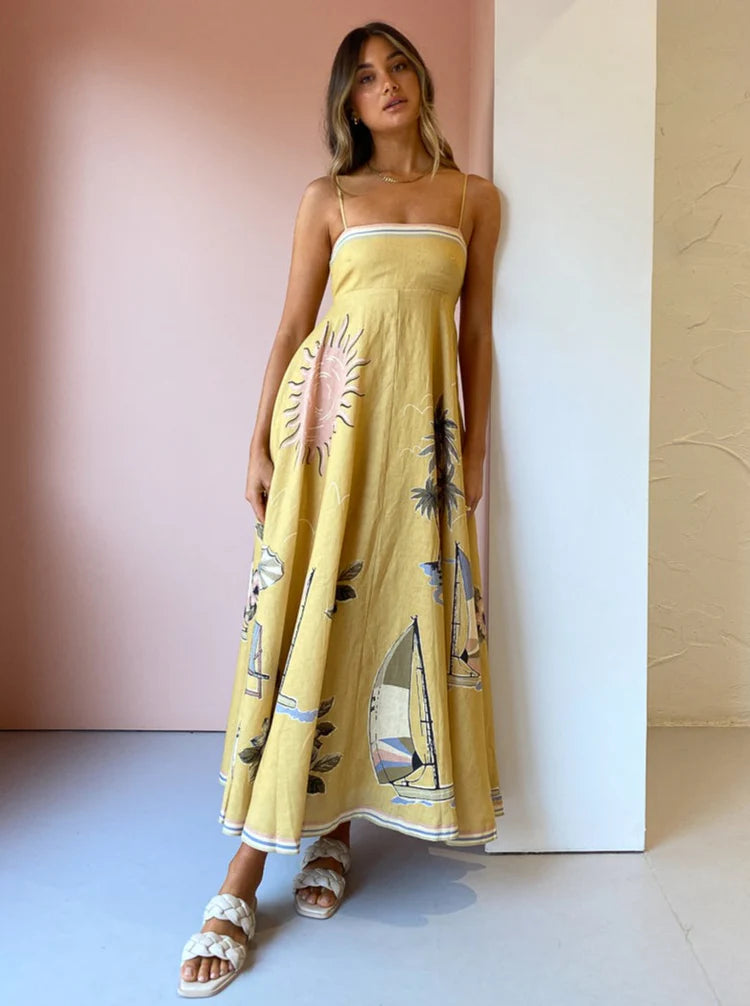 Vestido Longo Positano Fabiana Ragazze