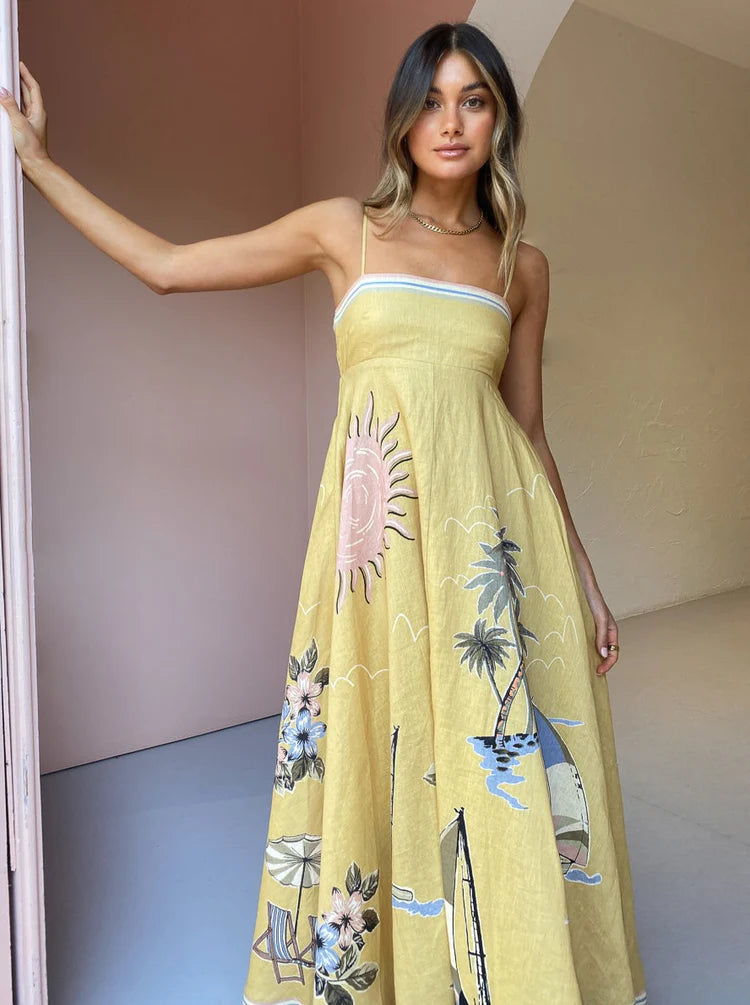 Vestido Longo Positano Fabiana Ragazze