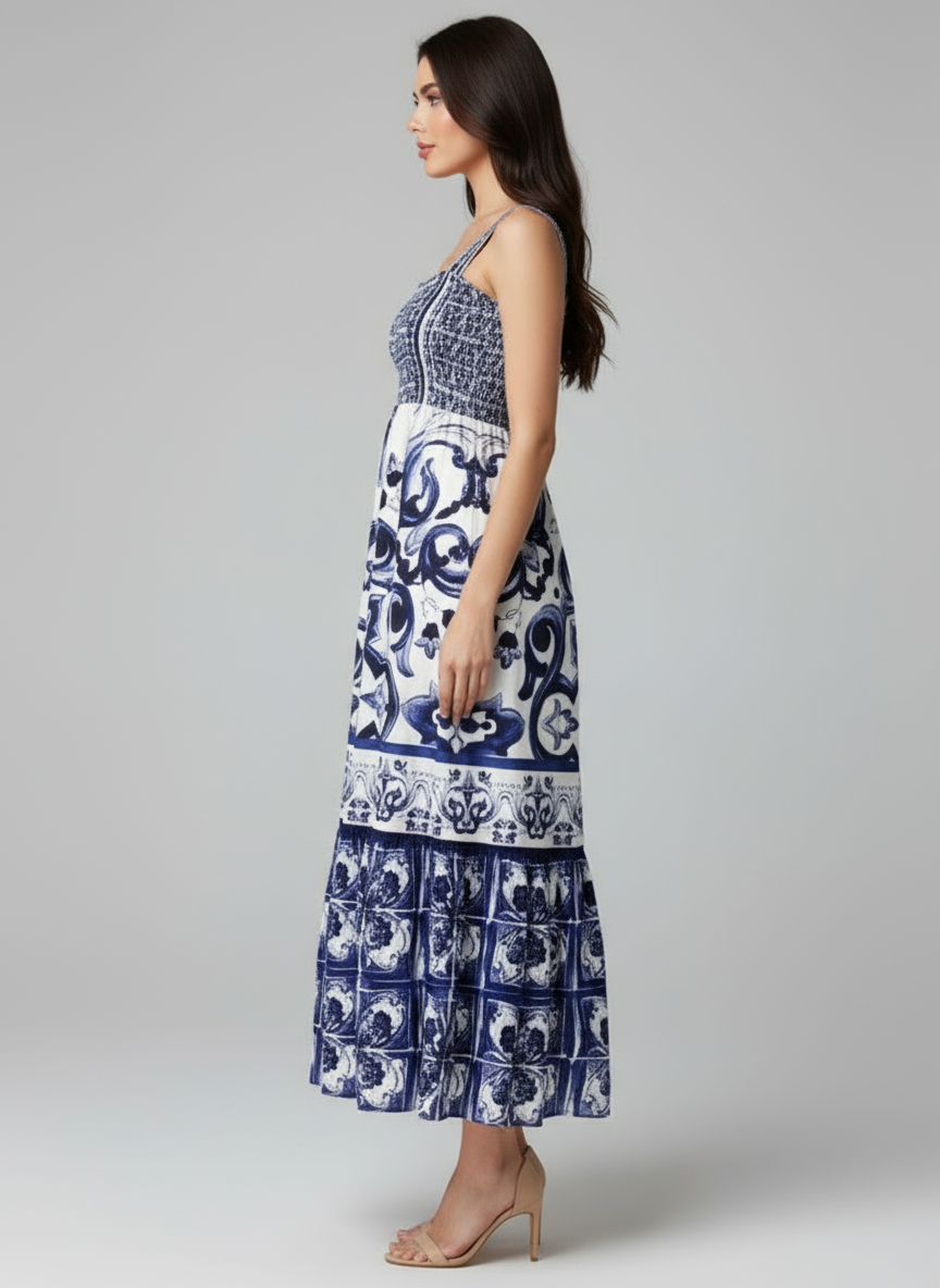 Modelo virada para o lado esquerdo